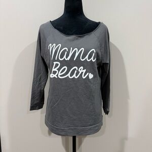 Next Level Apparel Mama Bear Gray Sweatshirt